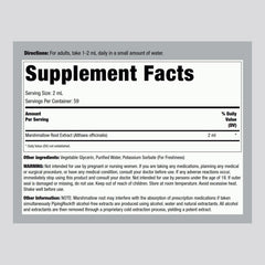 Marshmallow Root Extract Liquid bottle with label close-up