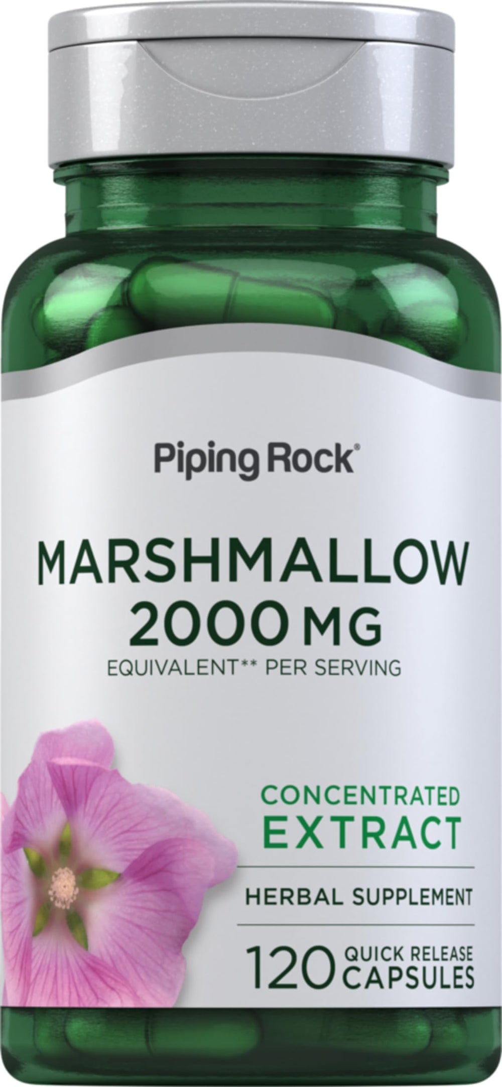 Piping Rock front packaging showing 120-count bottle and quick-release benefit