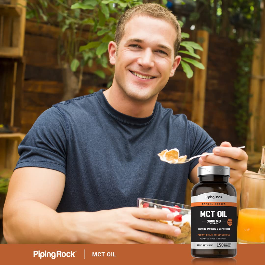 Two-pack packaging of Piping Rock MCT Oil Softgel Capsules