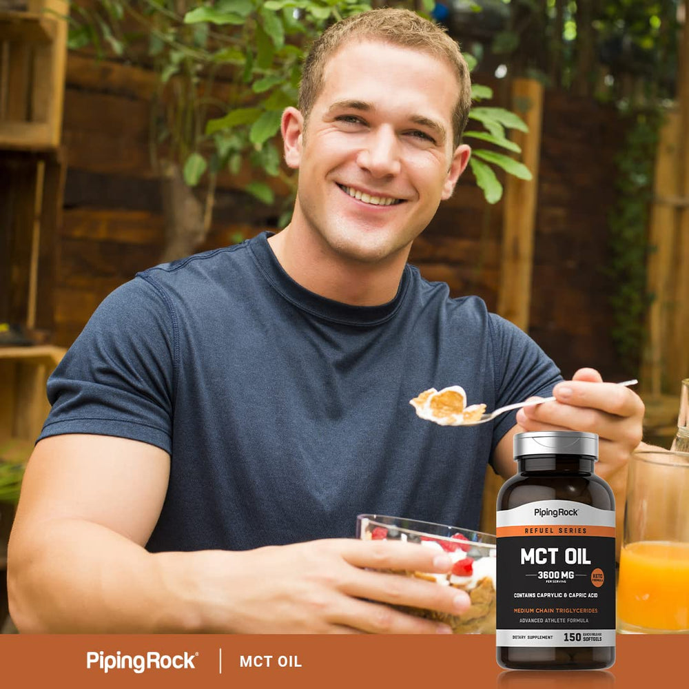 Two-pack packaging of Piping Rock MCT Oil Softgel Capsules