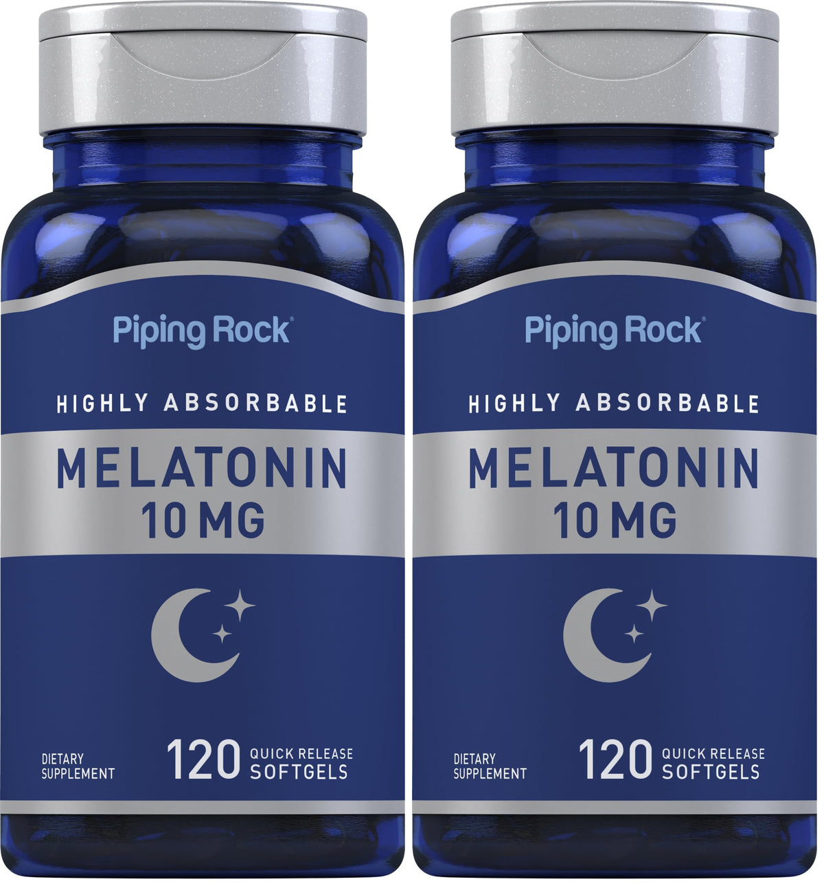 Piping Rock Melatonin 10mg bottle – 120 softgels