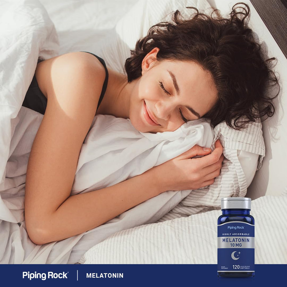 Melatonin 10mg softgels close-up