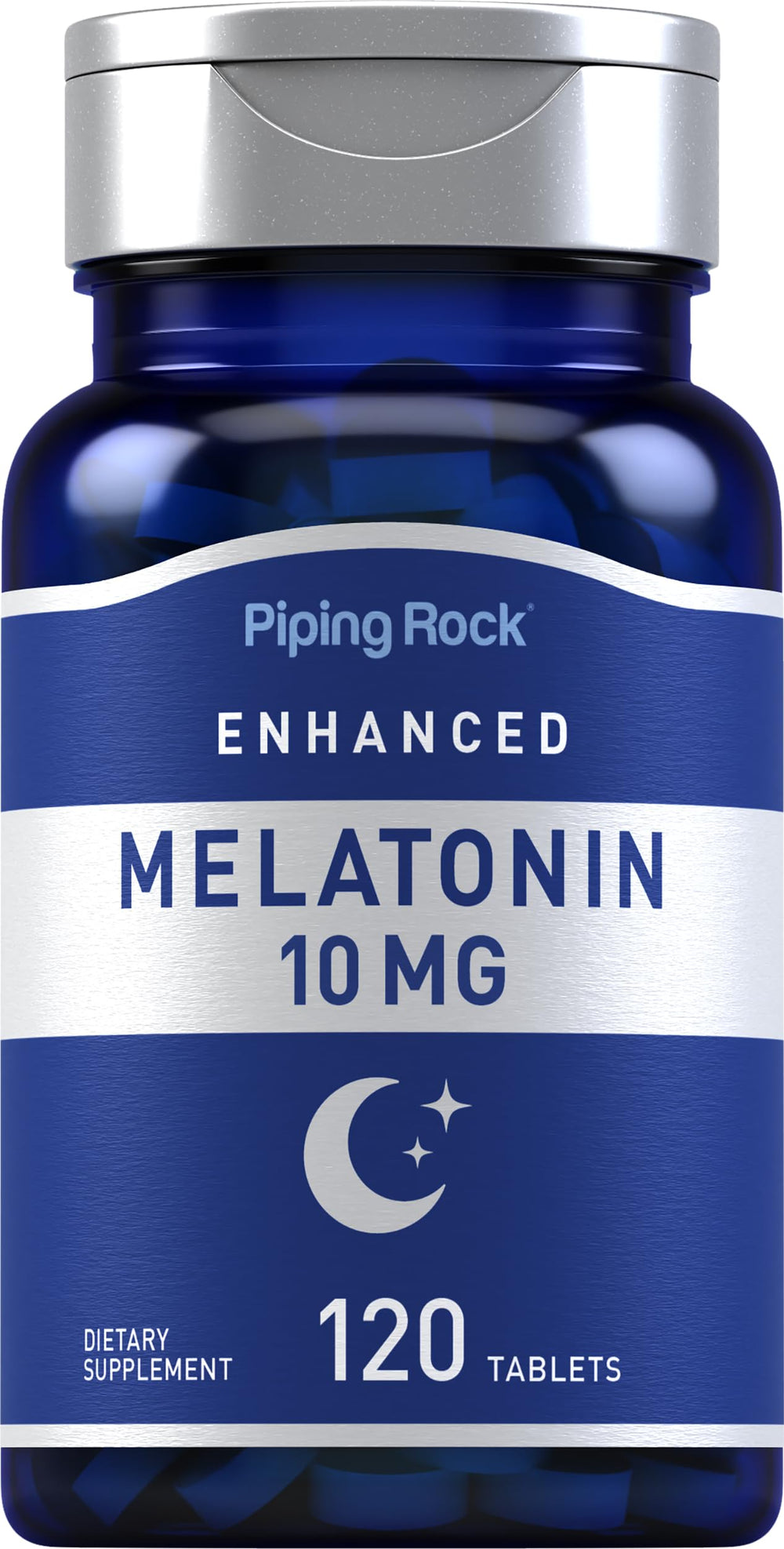 Piping Rock Melatonin 10mg bottle with L-Theanine - 120 tablets - hero image