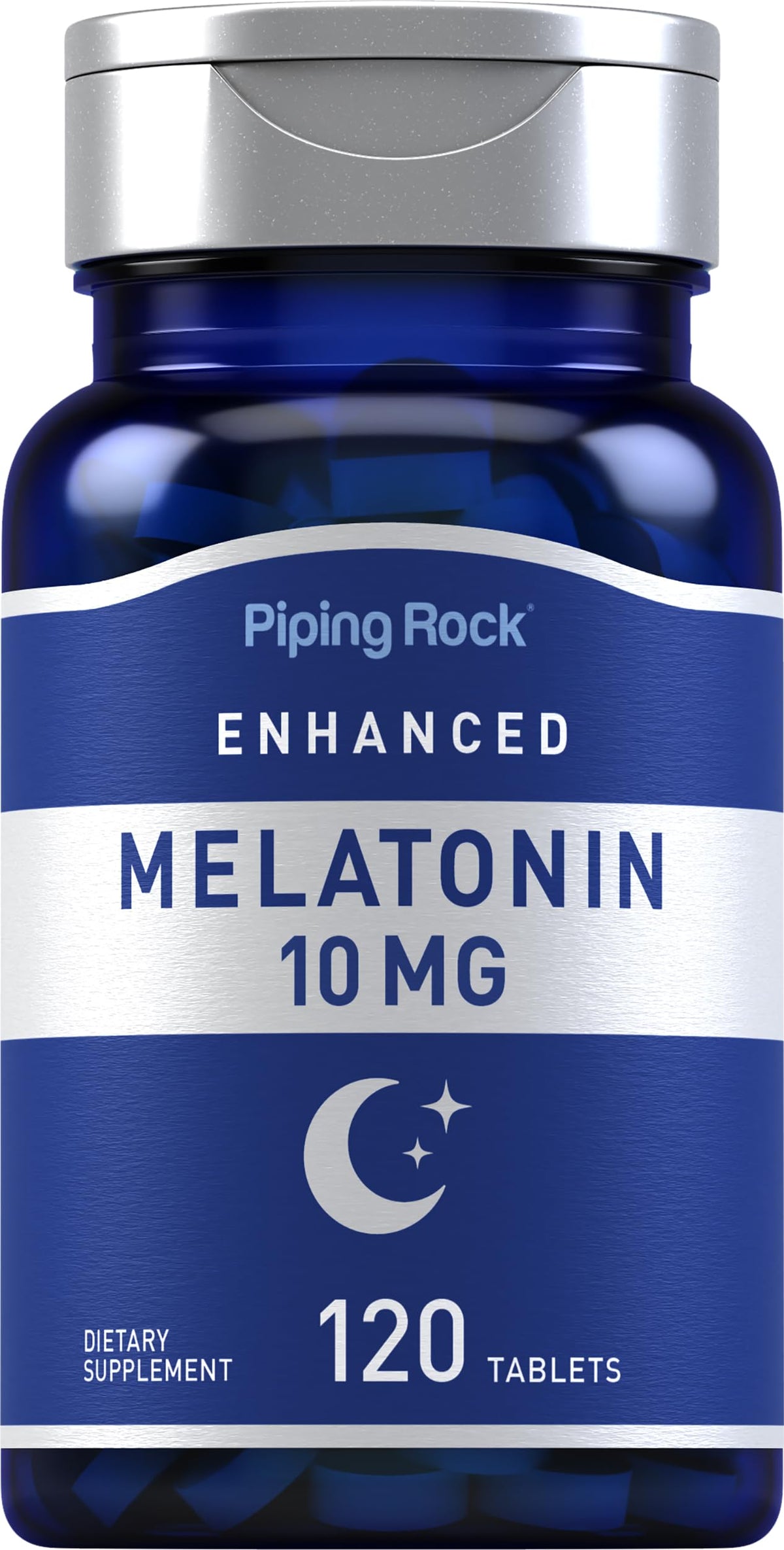 Piping Rock Melatonin 10mg bottle with L-Theanine - 120 tablets - hero image