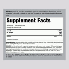 Melatonin 5mg Berry flavor tablets in bottle