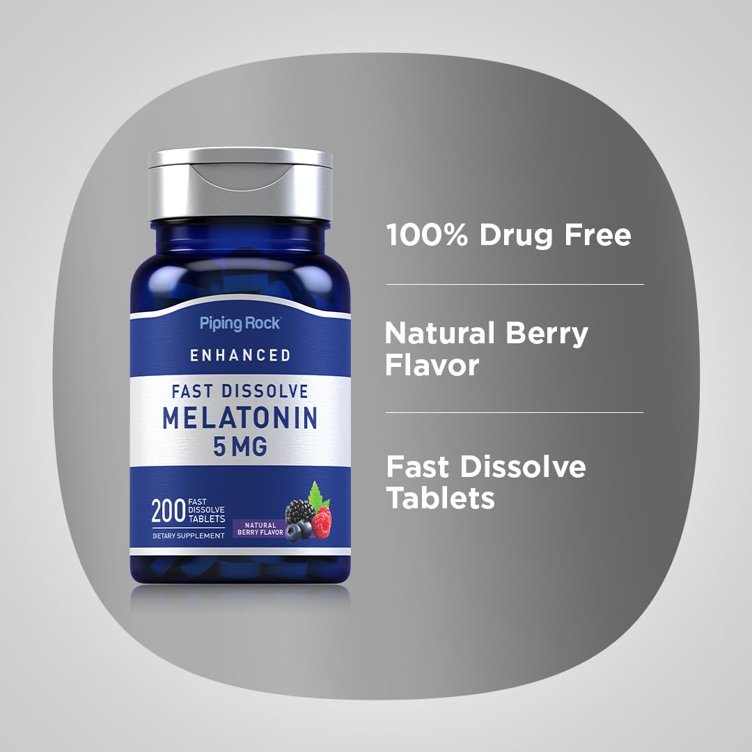 Adult sleep support supplement Melatonin 5mg Berry flavor