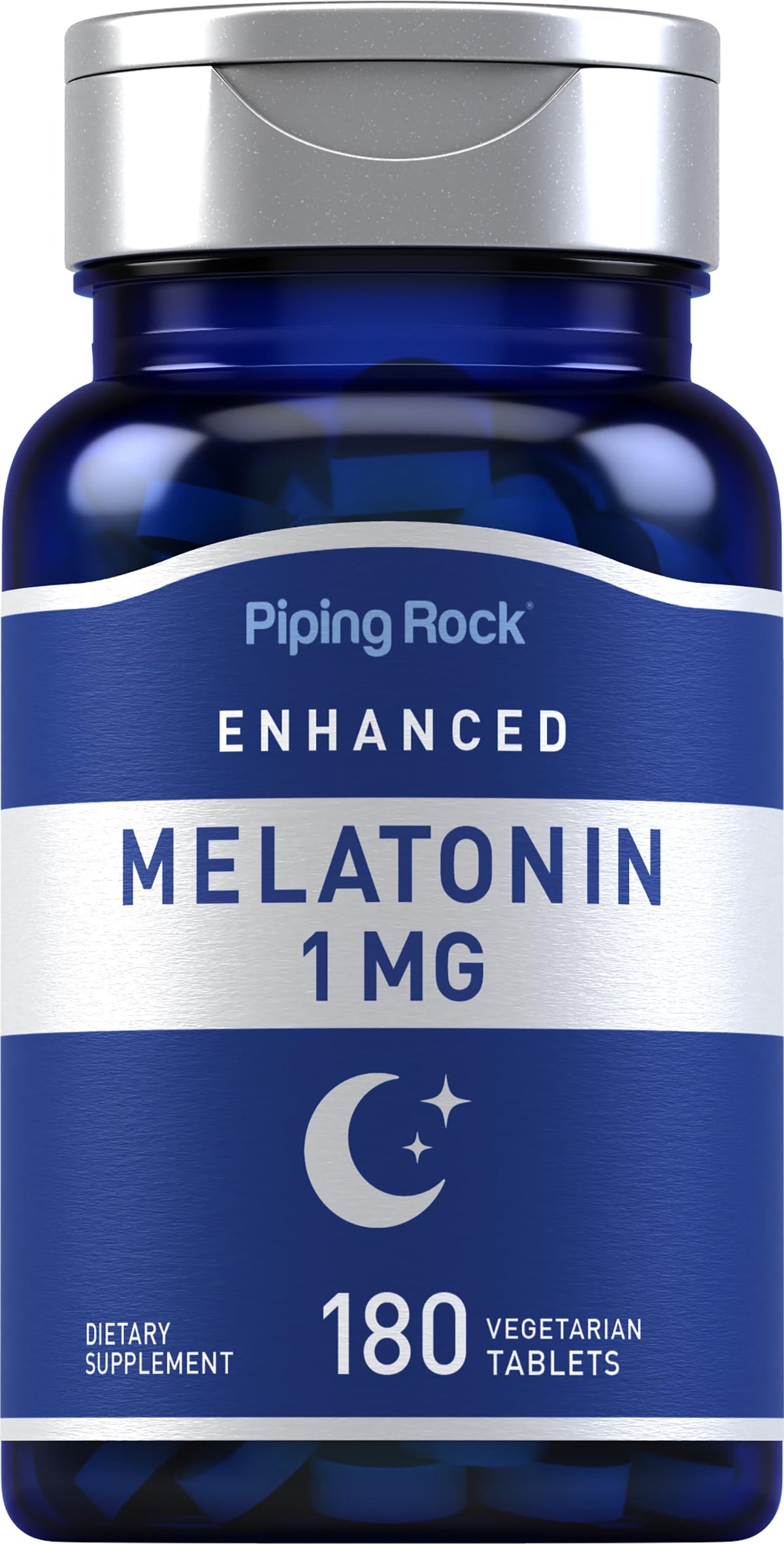 Piping Rock bottle front view showing label and tablet count for clear product info