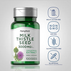 Milk Thistle 3000mg capsules close-up