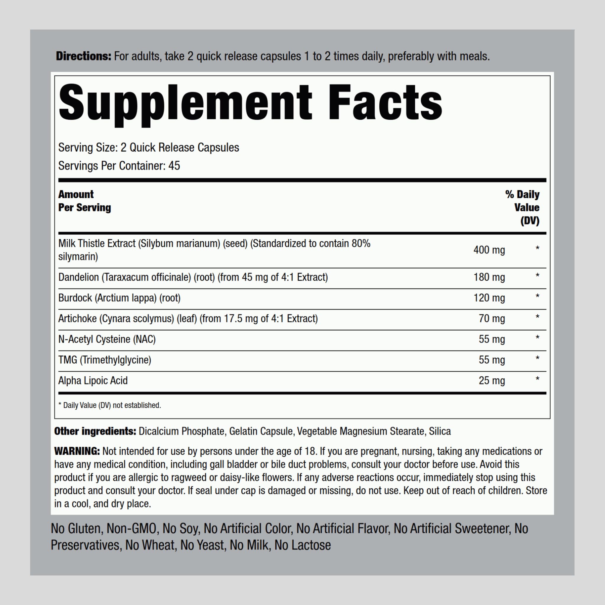 Piping Rock milk thistle extract close-up highlighting standardized potency and consistent quality