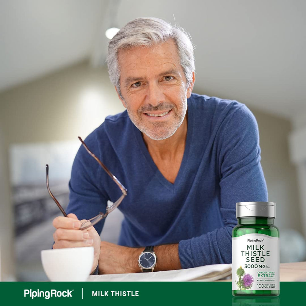 Non-GMO milk thistle supplement label