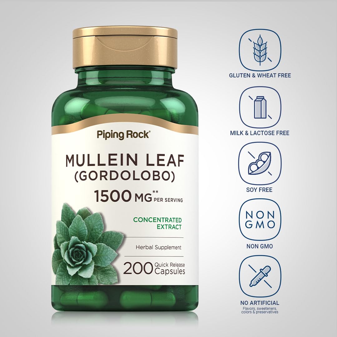 Piping Rock mullein powdered extract texture displayed for ingredient clarity