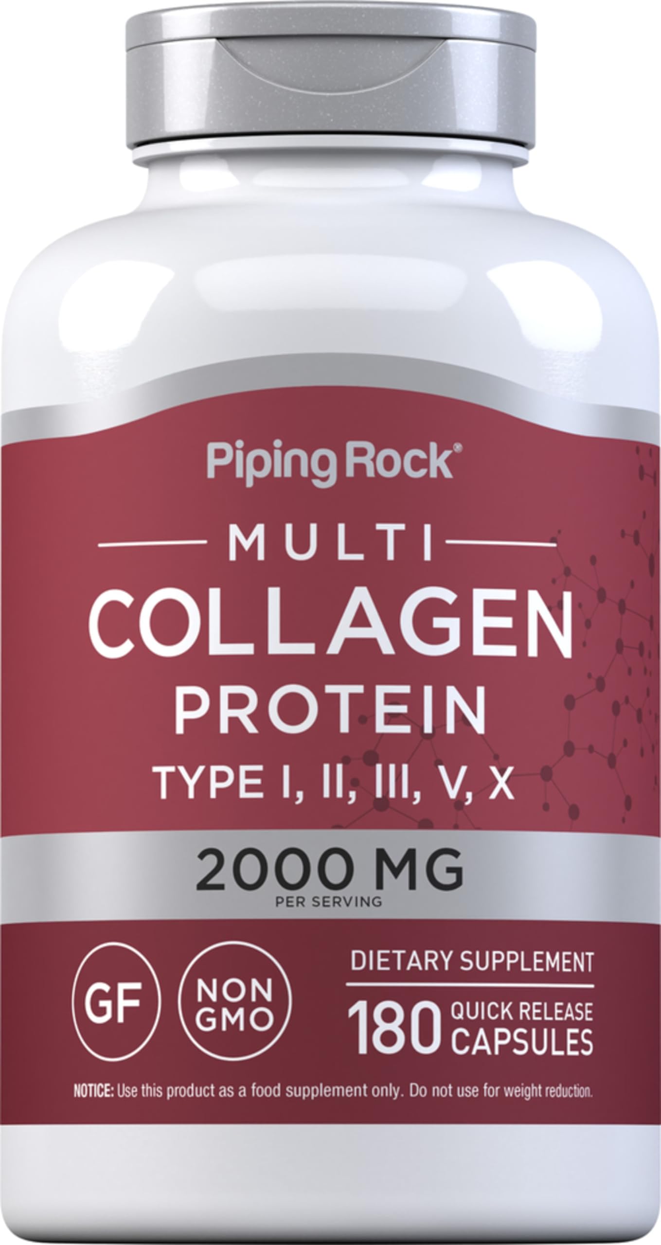 Piping Rock front bottle view showing product name and count — clear product identification benefit