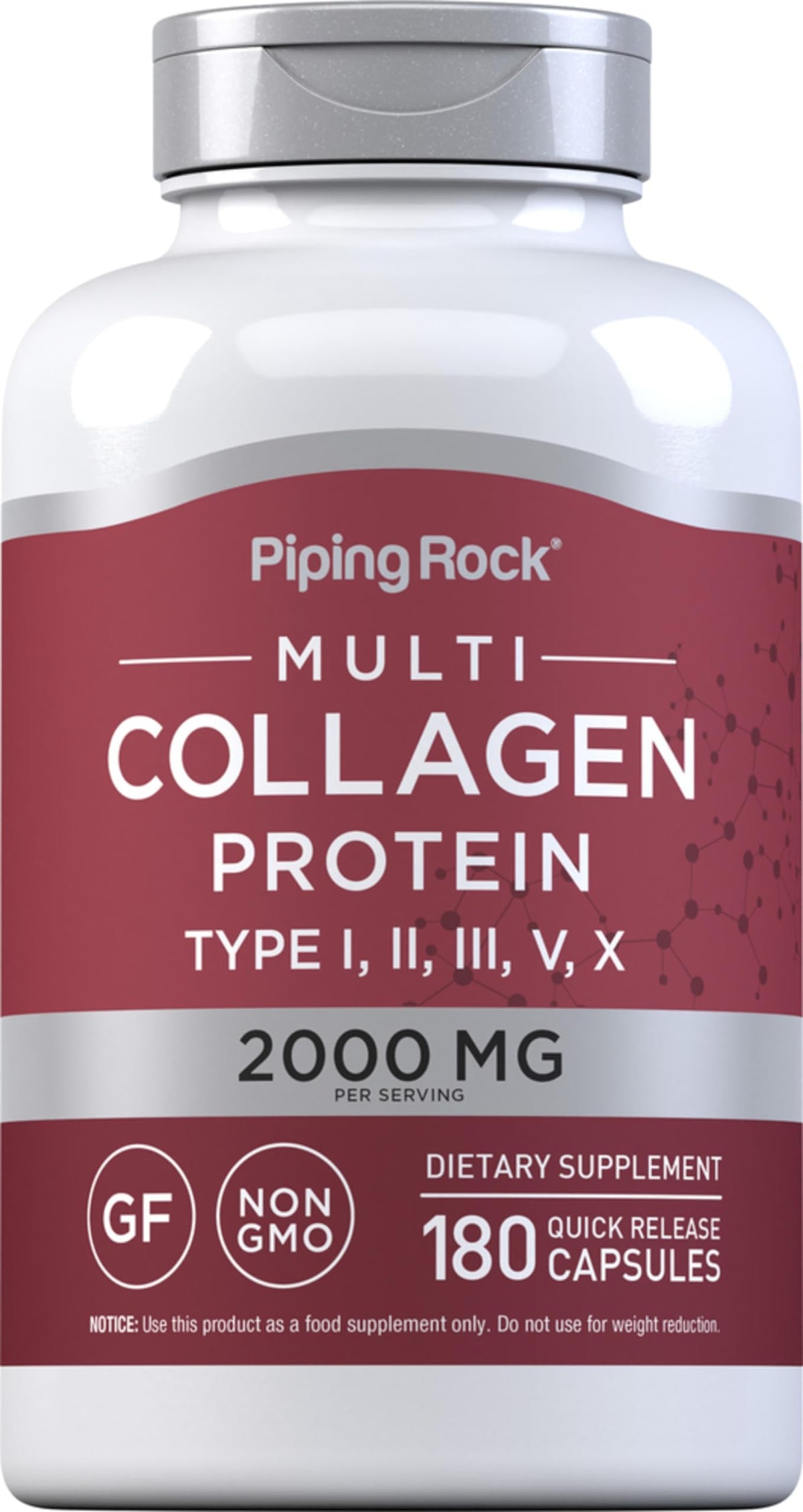 Piping Rock front bottle view showing product name and count — clear product identification benefit