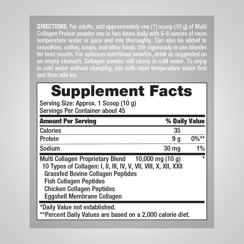 Piping Rock scoop measuring serving size for accurate dosing