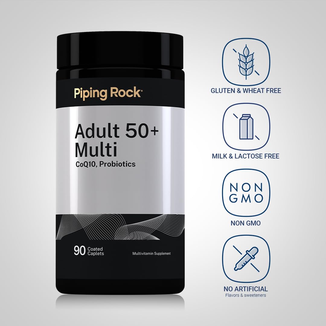 Piping Rock caplet next to a coin showing compact, easy-to-swallow size