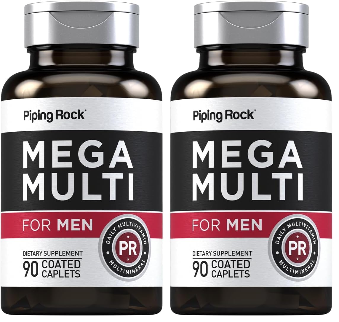 Front view of Piping Rock Multivitamin for Men 90-caplet pack (Pack of 2)