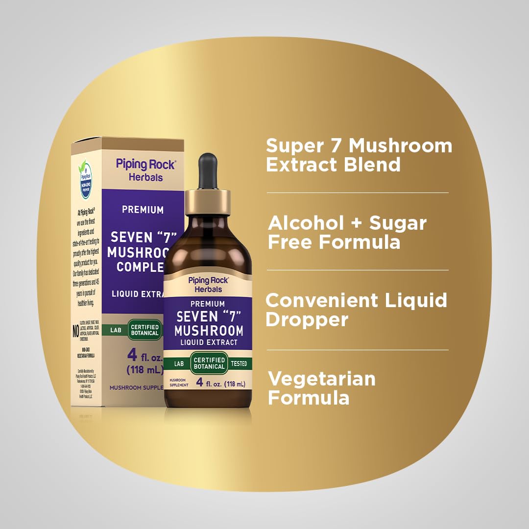 Piping Rock label close-up highlighting Super 7 blend and certification details