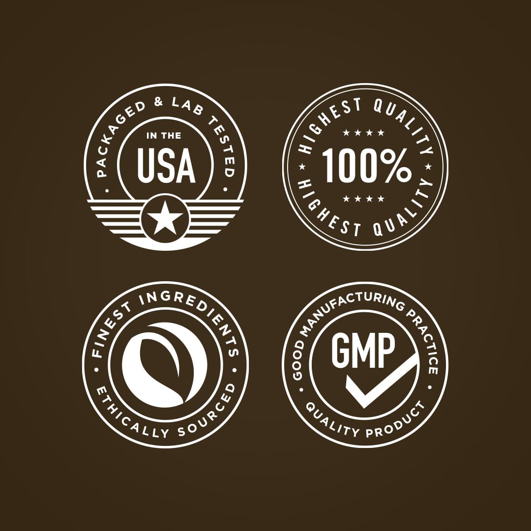 Piping Rock label closeup listing eight mushrooms and non-GMO gluten-free benefits