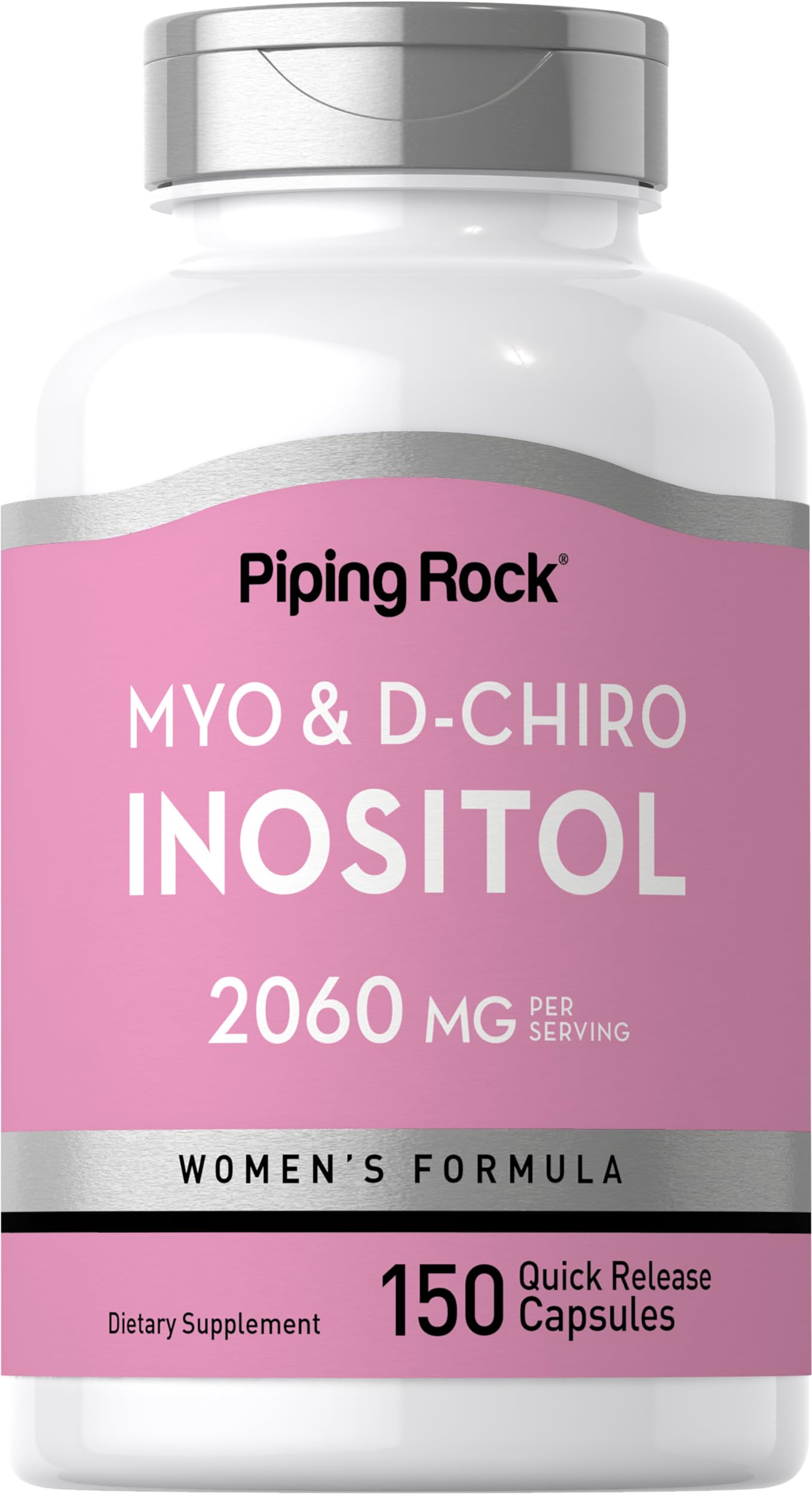 Piping Rock bottle front view showing product and capsule count benefit