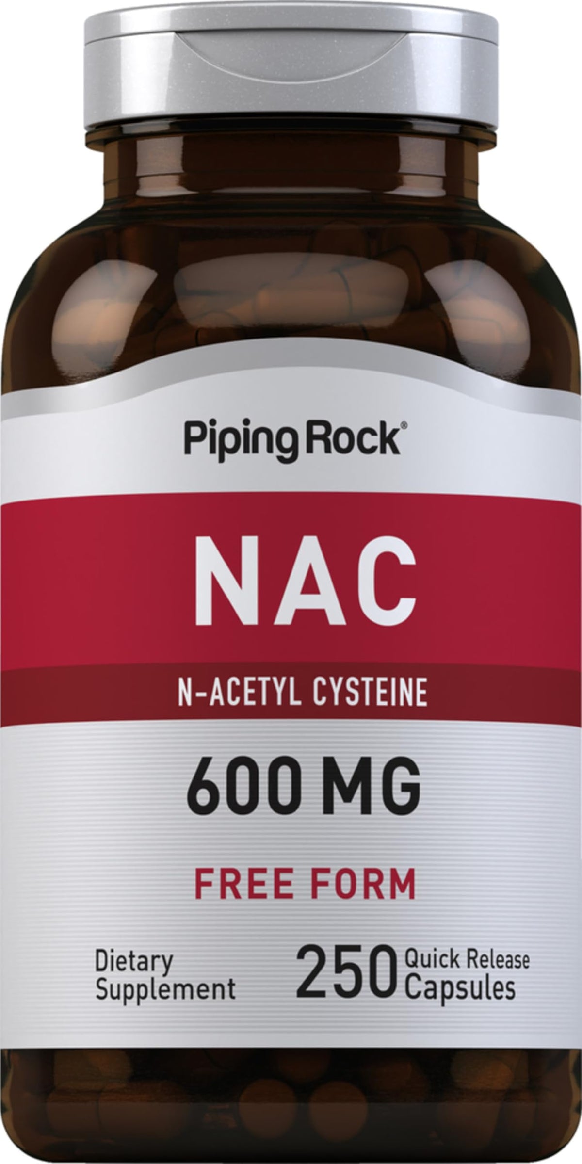 Piping Rock front packaging showing bottle and label benefits