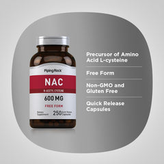 Piping Rock nutrition label detail showing 600mg per capsule