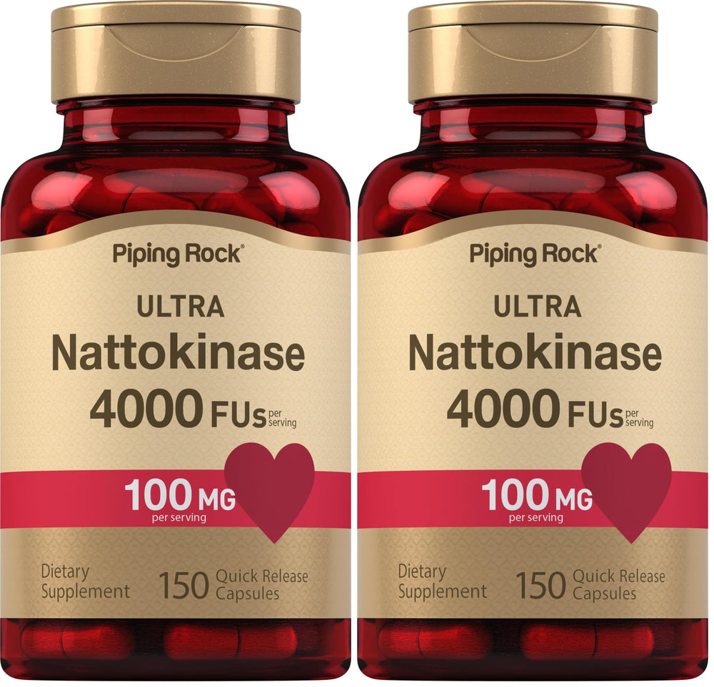 Piping Rock Nattokinase bottle with 150 capsules (Pack of 2)