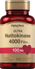 Piping Rock bottle front view showing nattokinase supplement and clean design