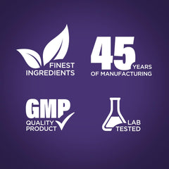 Piping Rock label close-up showing ingredients and lab-tested assurance