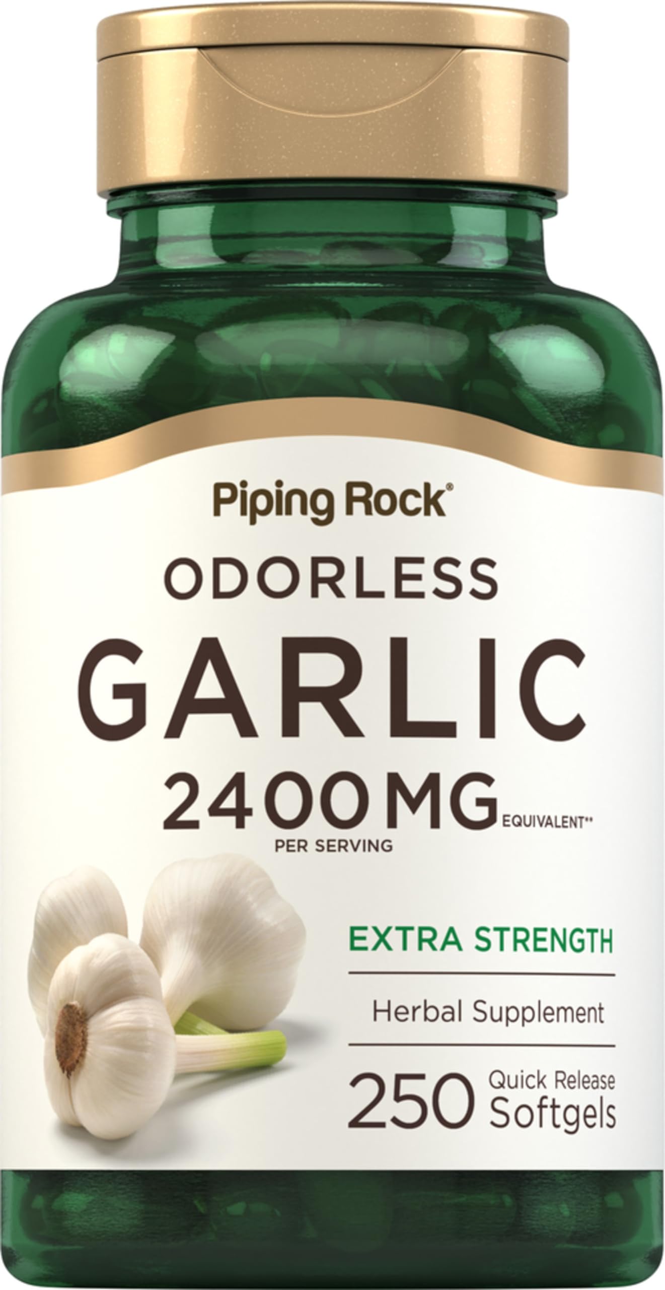 Piping Rock front packaging showing bottle and label benefits