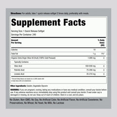 Piping Rock bottle open with softgels visible, convenient travel friendly