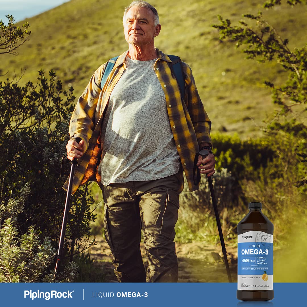 Lifestyle image showing Omega-3 liquid being used