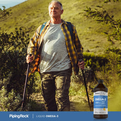 Lifestyle image showing Omega-3 liquid being used