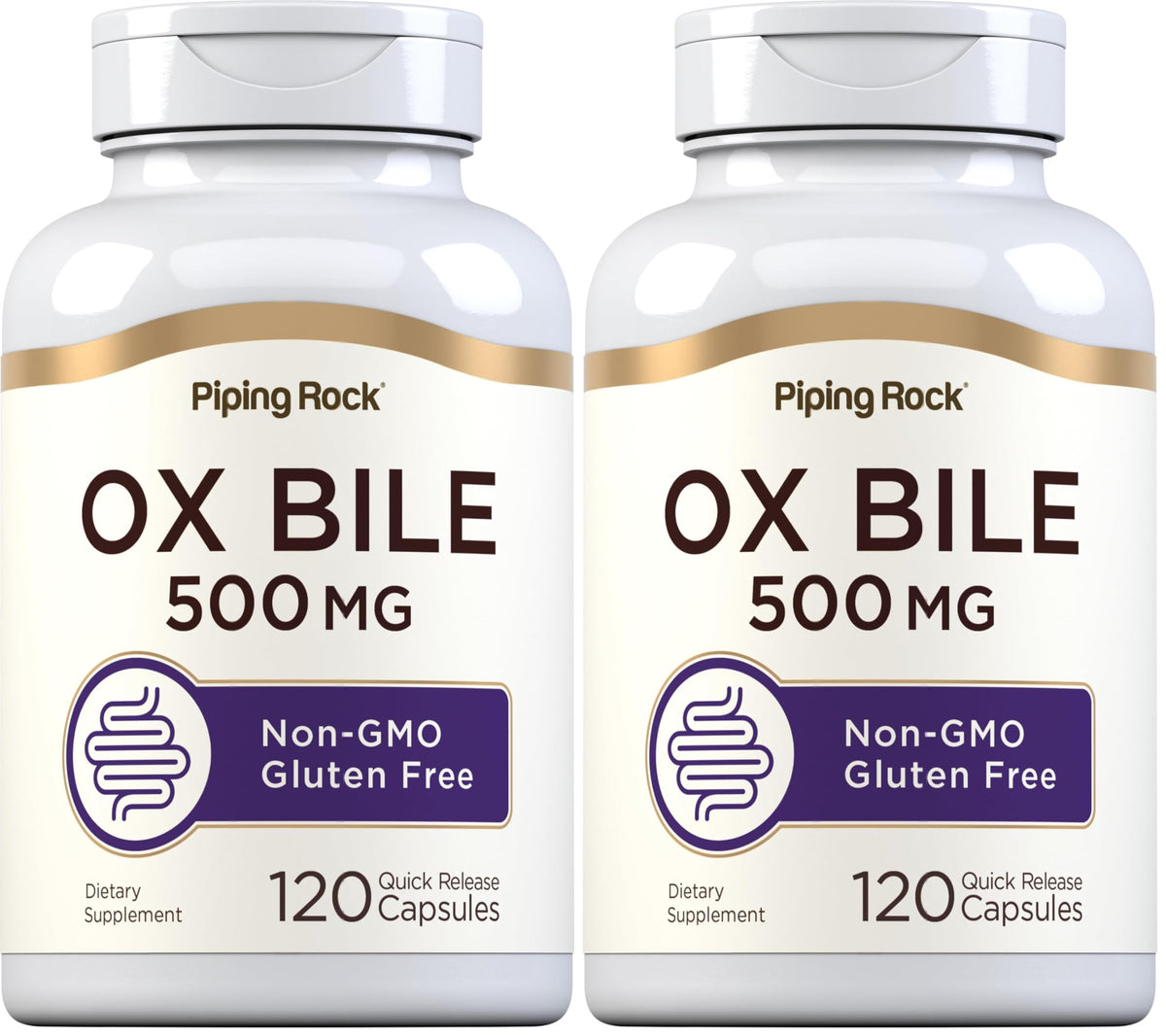 Piping Rock Ox Bile supplement bottle front view