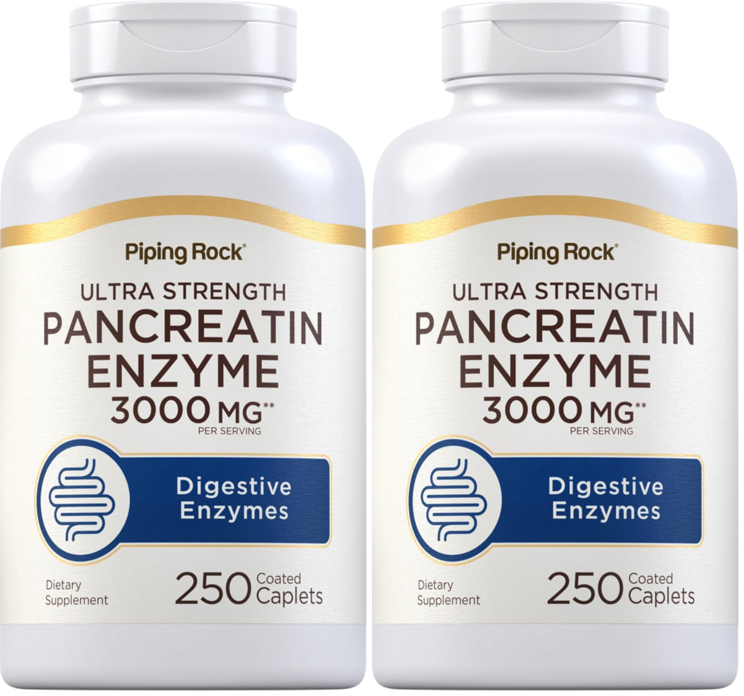 Piping Rock Pancreatin Digestive Enzymes Ultra Strength 3000mg Pack of 2