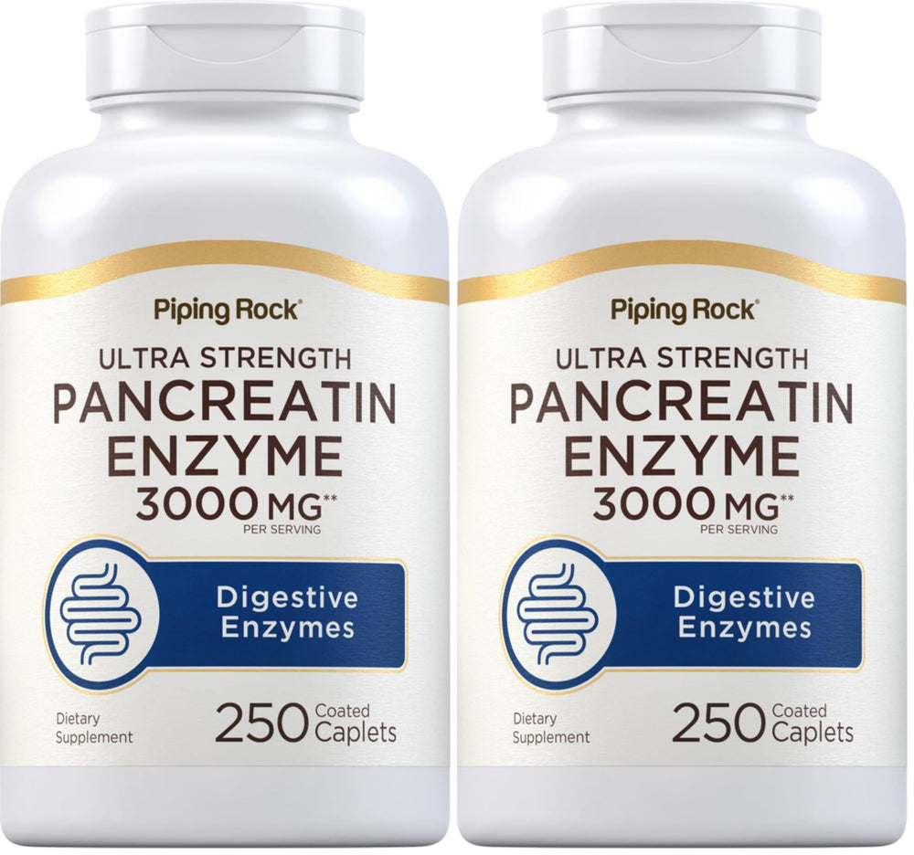 Piping Rock Pancreatin Digestive Enzymes Ultra Strength 3000mg Pack of 2