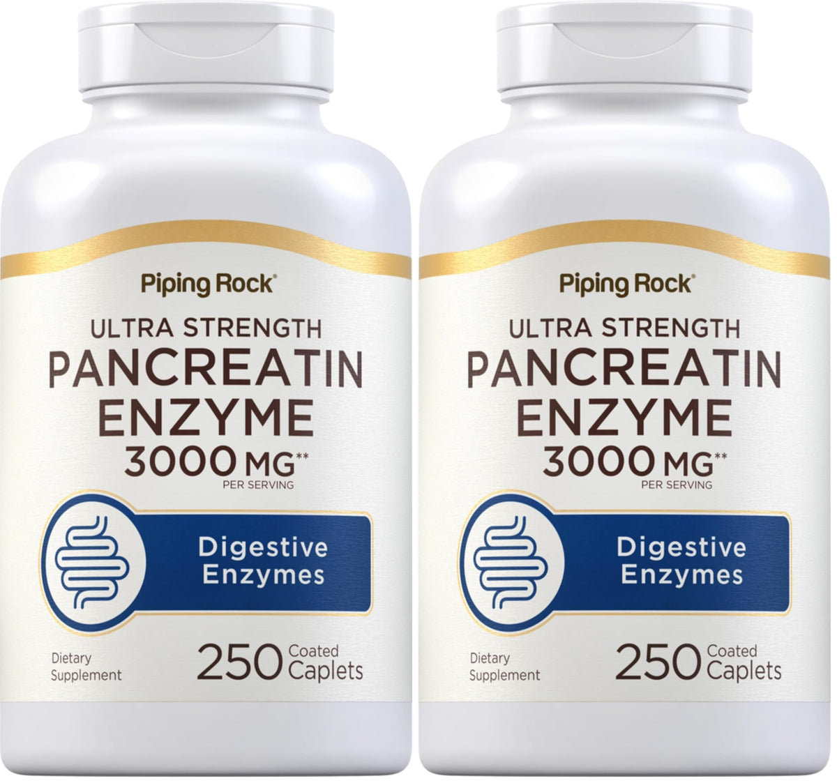 Piping Rock Pancreatin Digestive Enzymes Ultra Strength 3000mg Pack of 2