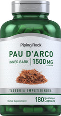 Piping Rock front bottle view showing label and 180 capsules benefit clarity