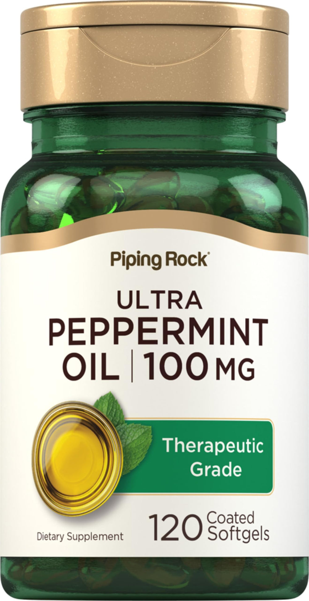 Piping Rock front bottle view showing clear labeling and 120-count benefit