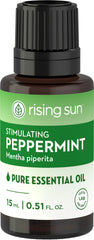 Piping Rock front bottle showing label and pure peppermint oil for aromatherapy