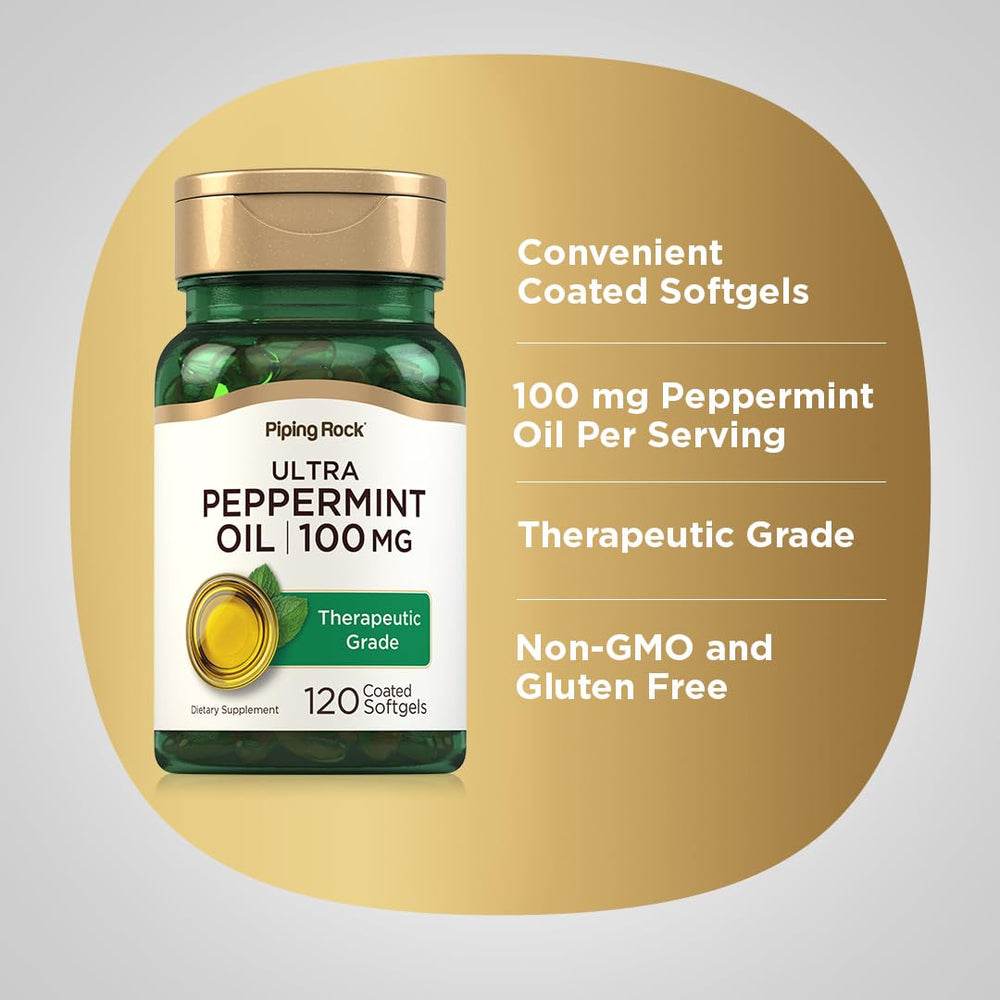 Piping Rock ingredient label close-up highlighting peppermint rosemary thyme