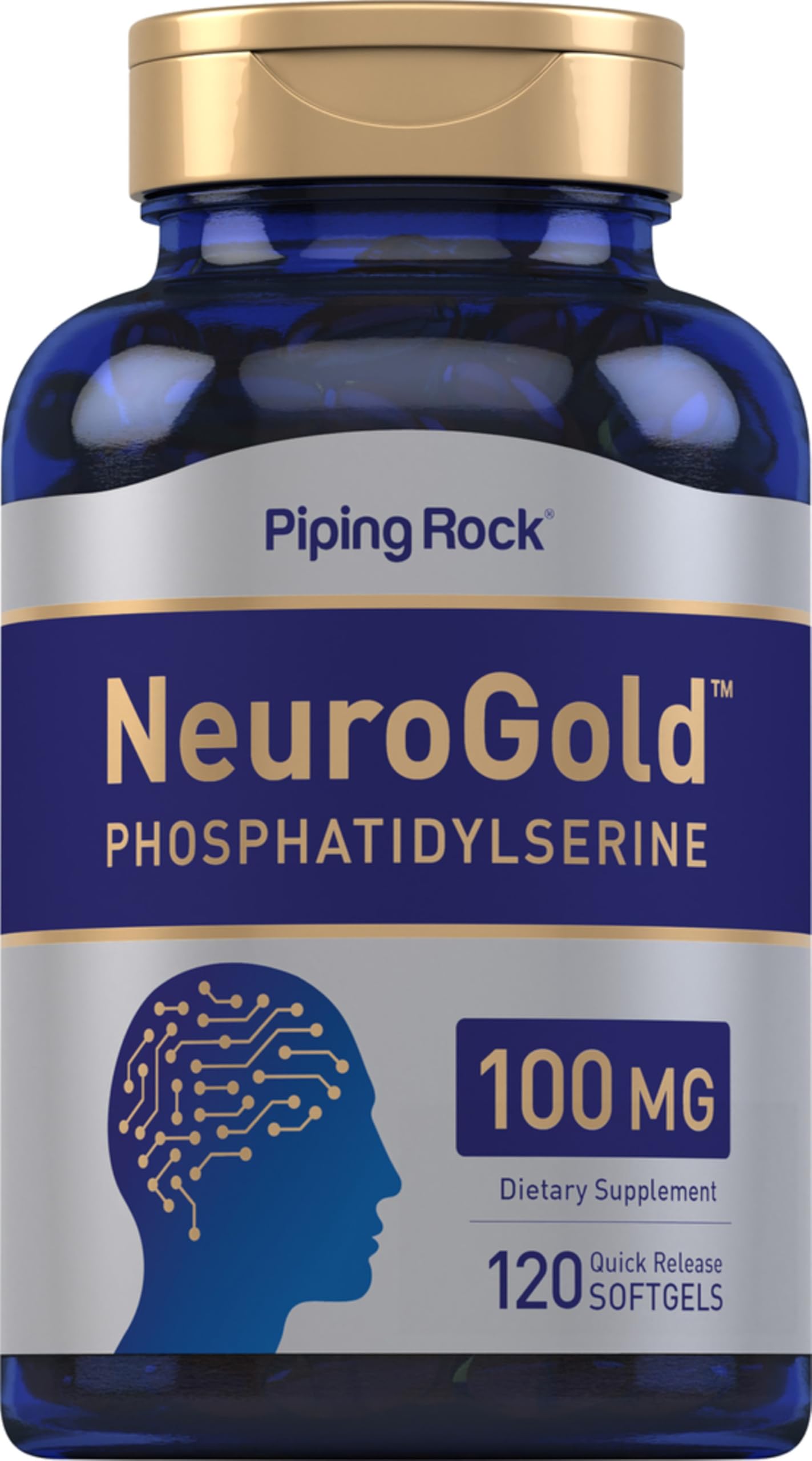Piping Rock bottle front packaging showing label and benefits