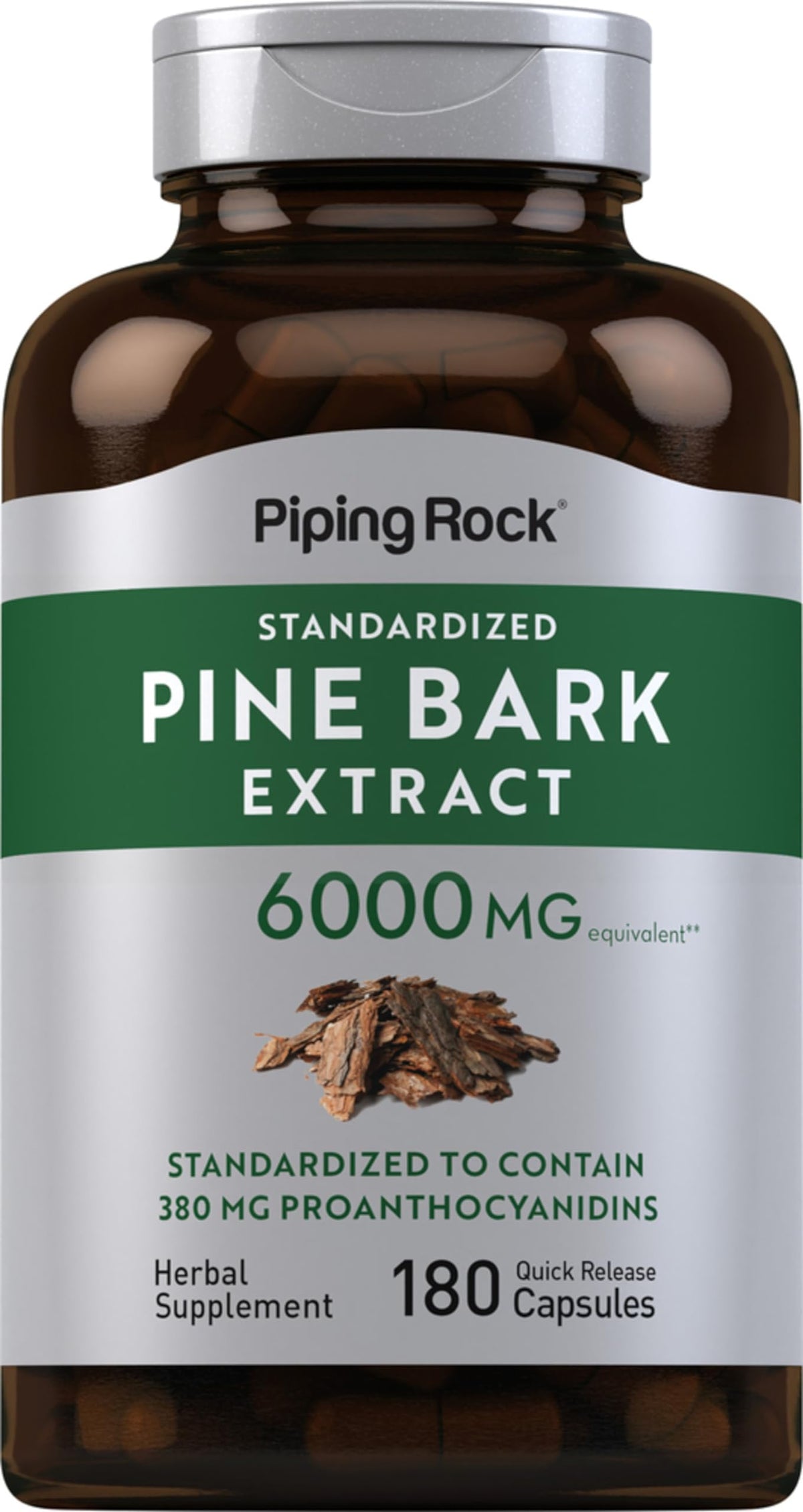 Piping Rock front packaging showing bottle and brand for easy identification