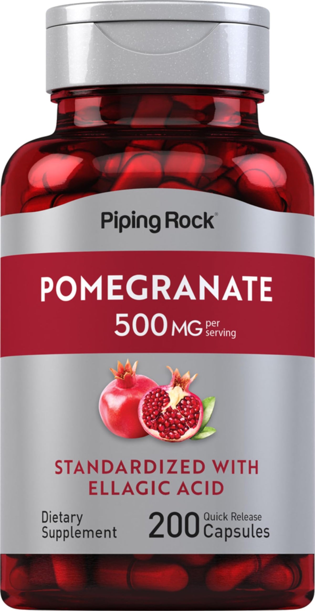 Piping Rock front packaging showing bottle and label benefits