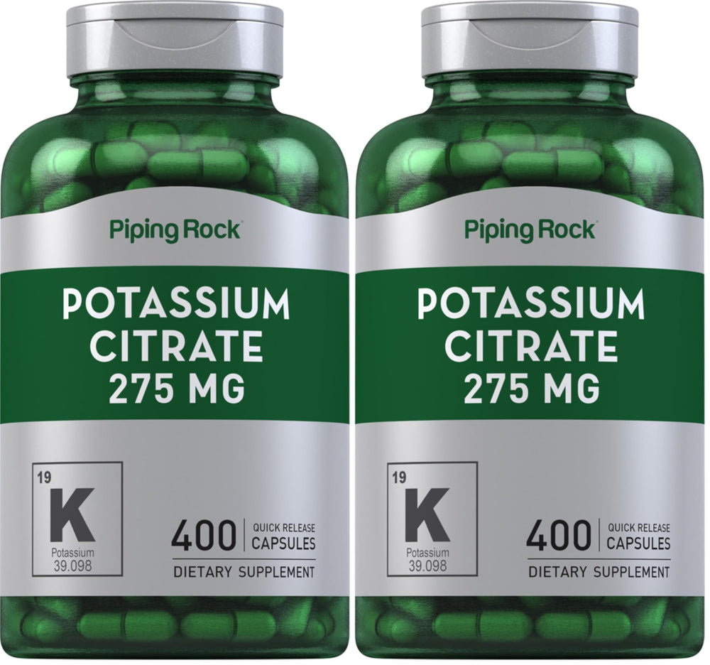 Piping Rock Potassium Citrate 275 mg bottle label