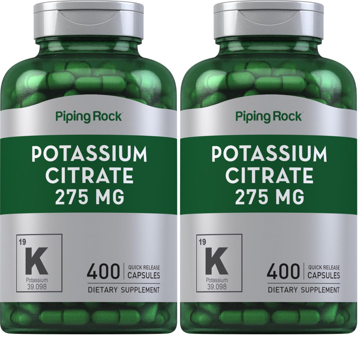 Piping Rock Potassium Citrate 275 mg bottle label