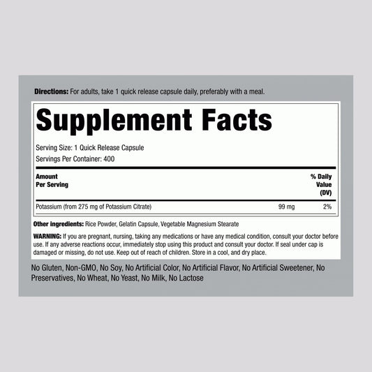 Potassium citrate capsules close-up