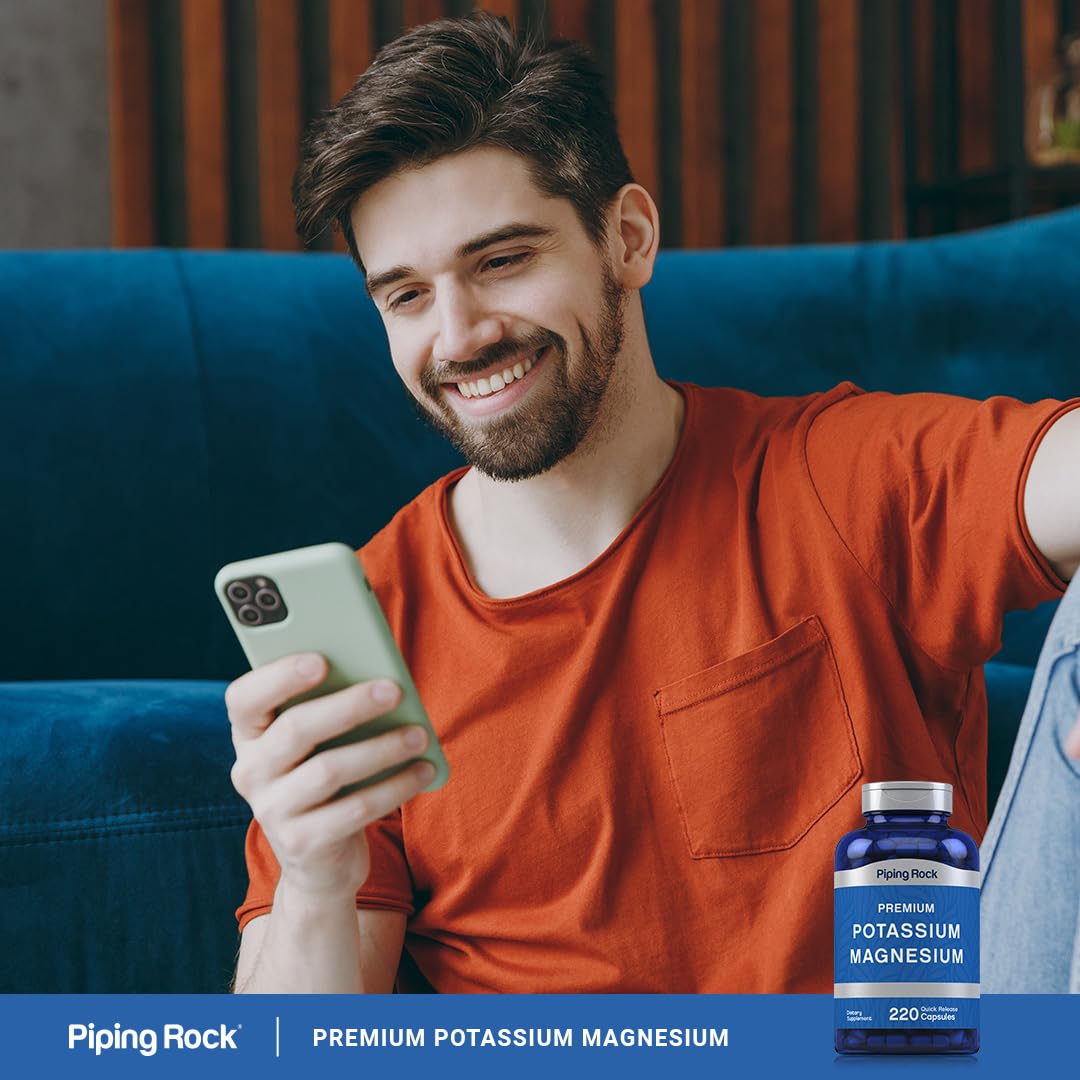 Piping Rock supplement on a kitchen counter next to water illustrating daily routine use