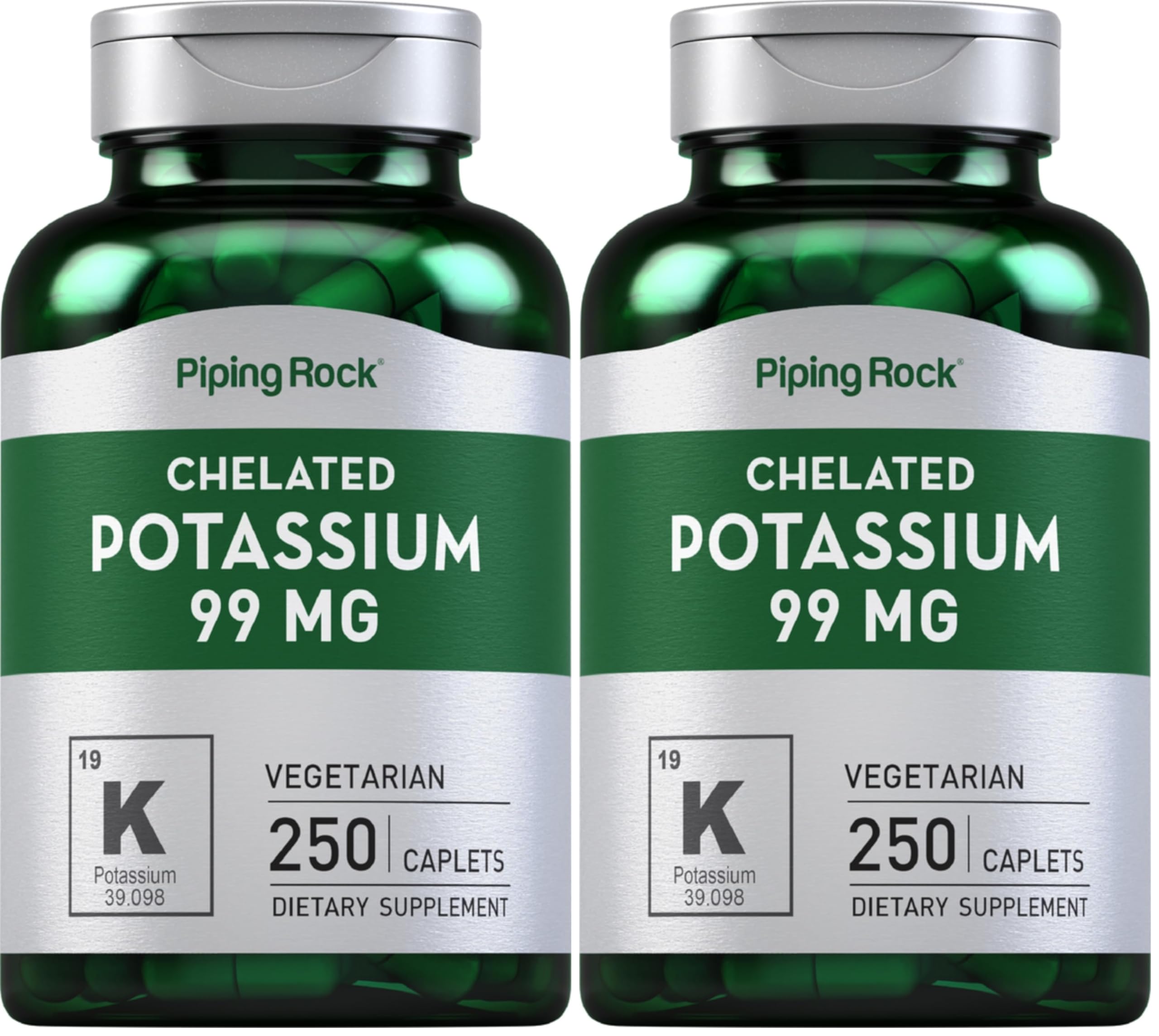 Piping Rock Chelated Potassium bottle – front view