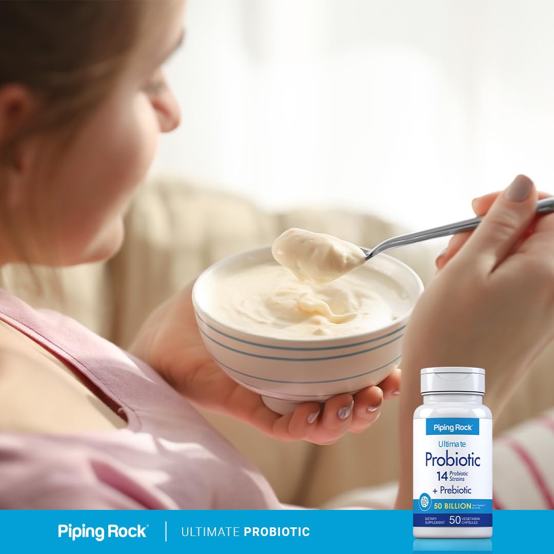 Piping Rock bottle beside breakfast to show daily-use routine and lifestyle fit