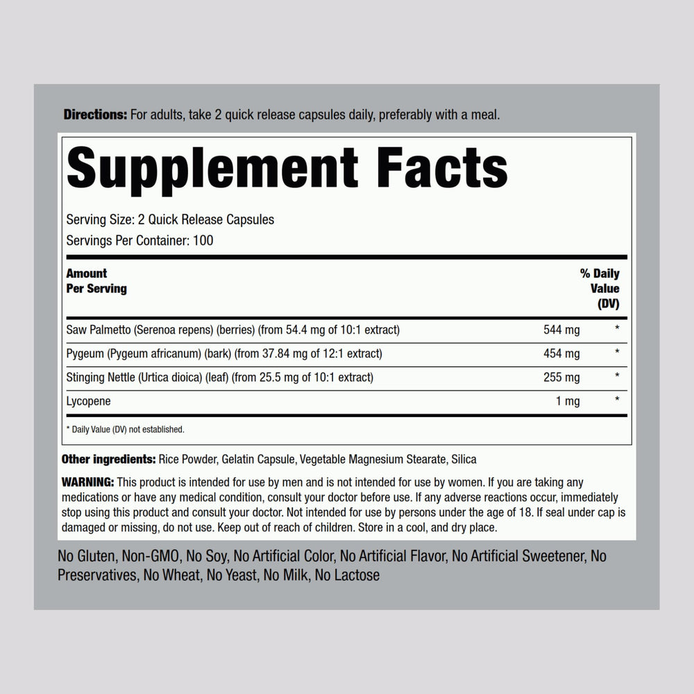 Piping Rock open bottle with capsules visible, illustrates capsule count and convenience
